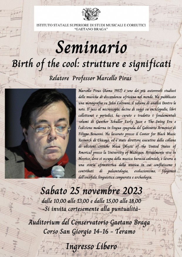 Seminario Prof. M.Piras: " Birth of the cool: strutture e significati"